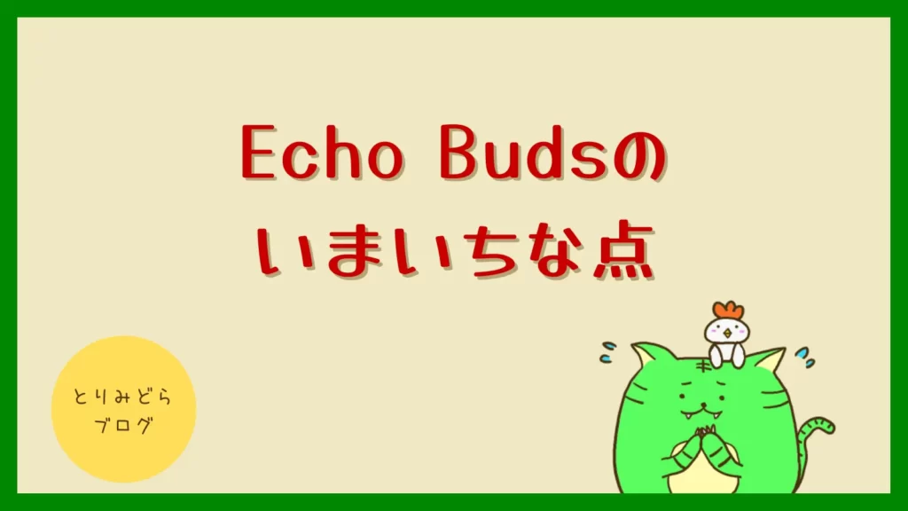 Echo Budsのいまいちな点